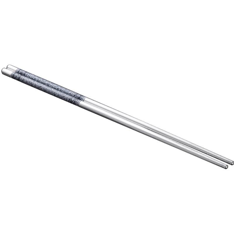 Korean Style Stainless Steel Chopsticks - High Temperature Resistant, Ideal for Home, Restaurant, and Hotel Use