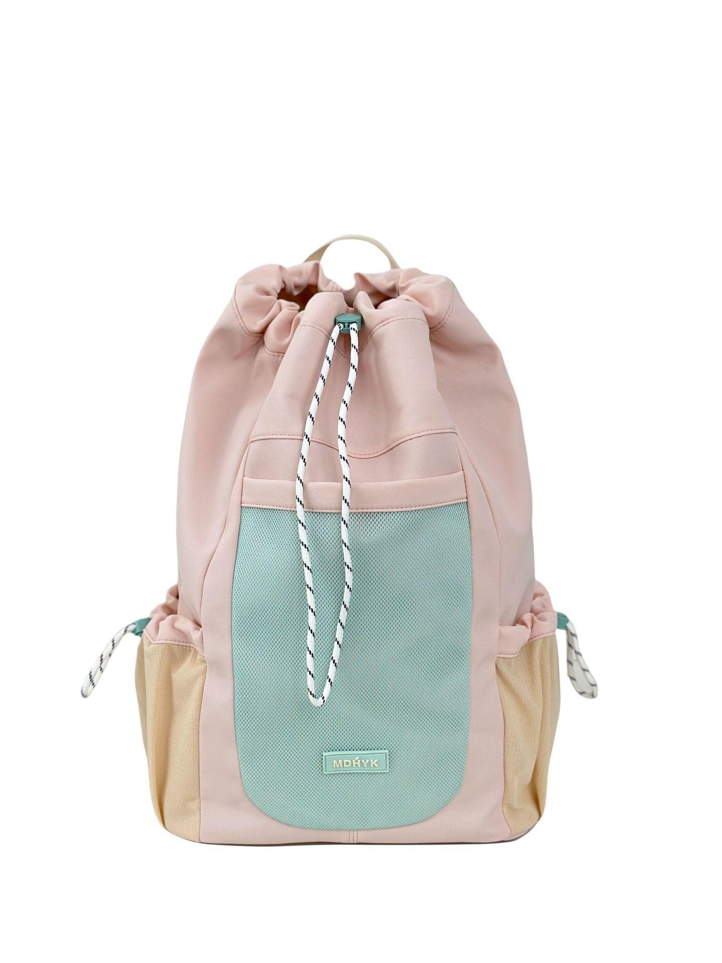 

Школьный рюкзак корейская версия контрастный цвет шнурок холщовая сумка-мешок дорожная сумка для активного отдыха велоспорт спортивный рюкзак женский