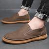 Mode Herren Casual Lederschuhe Mann Knöchel Echtes Leder Handgefertigte Schuhe Luxusmarke Herren Slipper Männlich Bequem Schnürschuhe Fahren Weicher Schuh