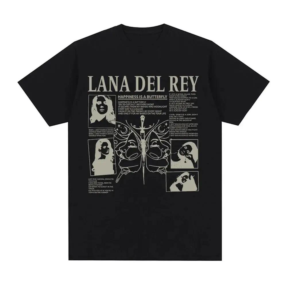 Singer Lana Del Rey Print T Shirt Men Women Fashion Hip Hop Streetwear Harajuku Short Sleeve T Shirt Unisex