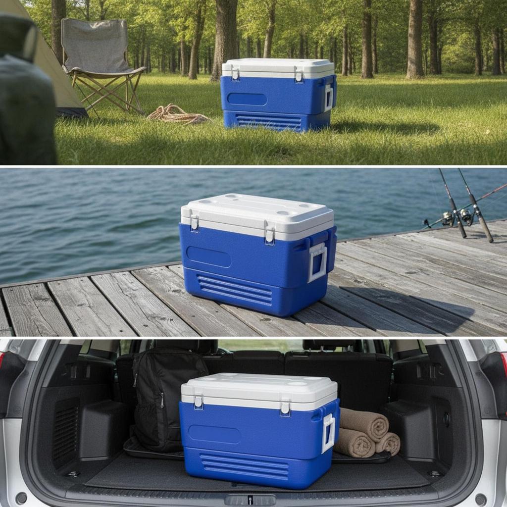 Insulated Ice Box Large Capacity Chest Heavy-Duty for Camping