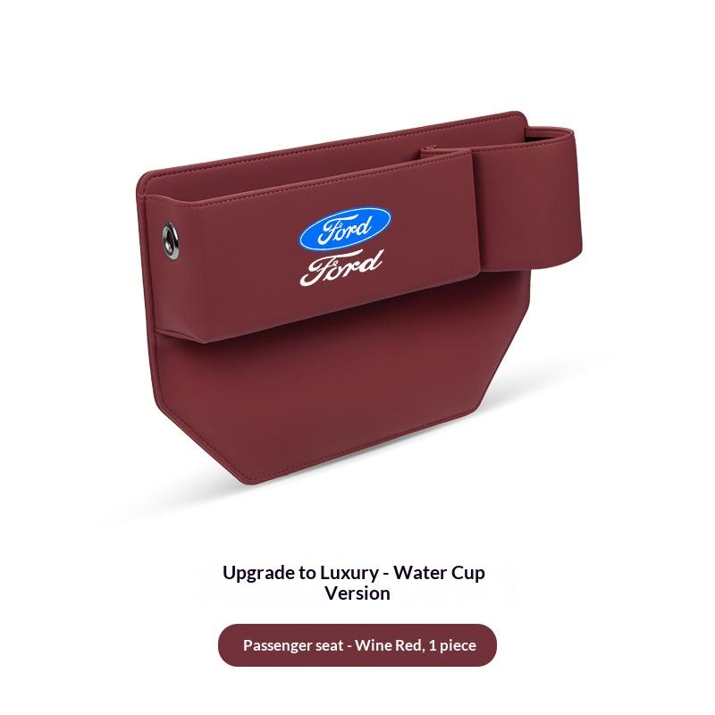 For Ford Mondeo Focus Explorer Escape Kuga Everest Bronco F-150 Ranger Transit Car Leather Seat Gap Storage Box CVX1