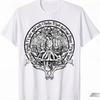Summer Unisex Vintage Top Cthulhu Lovecraft T-shirt Green Necronomicon Rune Cthulhu Idol Design with Raccoon & Skull Print T-shirt
