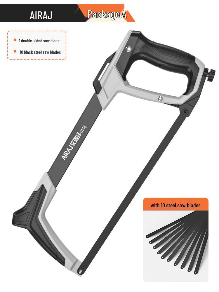 Compact Household Handheld Hacksaw with Iron Blade and Frame