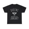 Queens Are Born In January Bee Graphic Tee Shirt, S-5XL