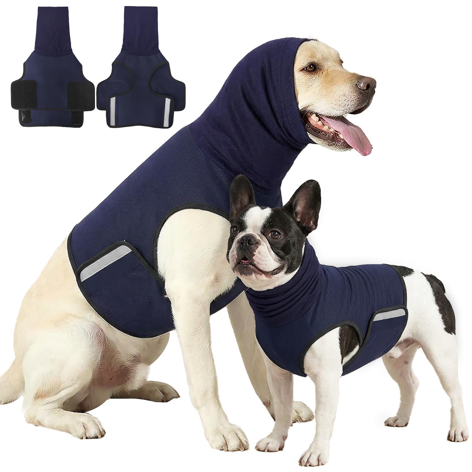 Gilet anti-anxiété pour chien, Veste Thunder respectueuse de la peau pour chiens, Chemise apaisante pour chien pour les orages, les feux d'artifice, les visites chez le vétérinaire et la séparation (Blue,XS（old）) bleu