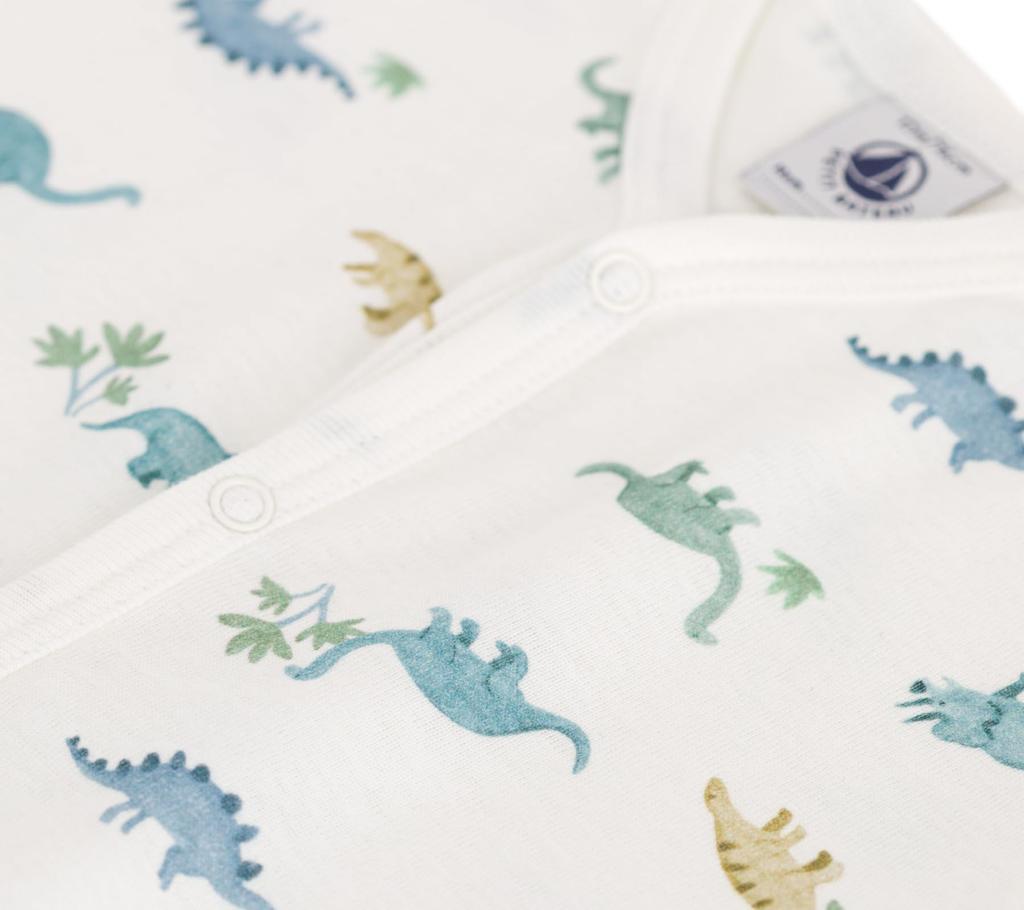 Short Romper A0CU4 6 Months 67cm [Petit Bateau] Off-white/Multicolor