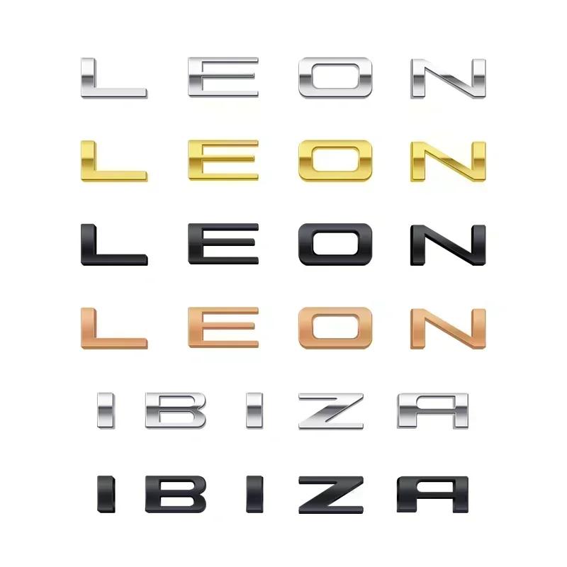 1 τεμάχιο Για Ibiza 6L 6J Έμβλημα Γραμμάτων 3D Αυτοκόλλητα Σήμα Λογότυπο Πίσω Πορτμπαγκάζ Μεταλλικό Για Seat Ibiza Leon Cupra Altea