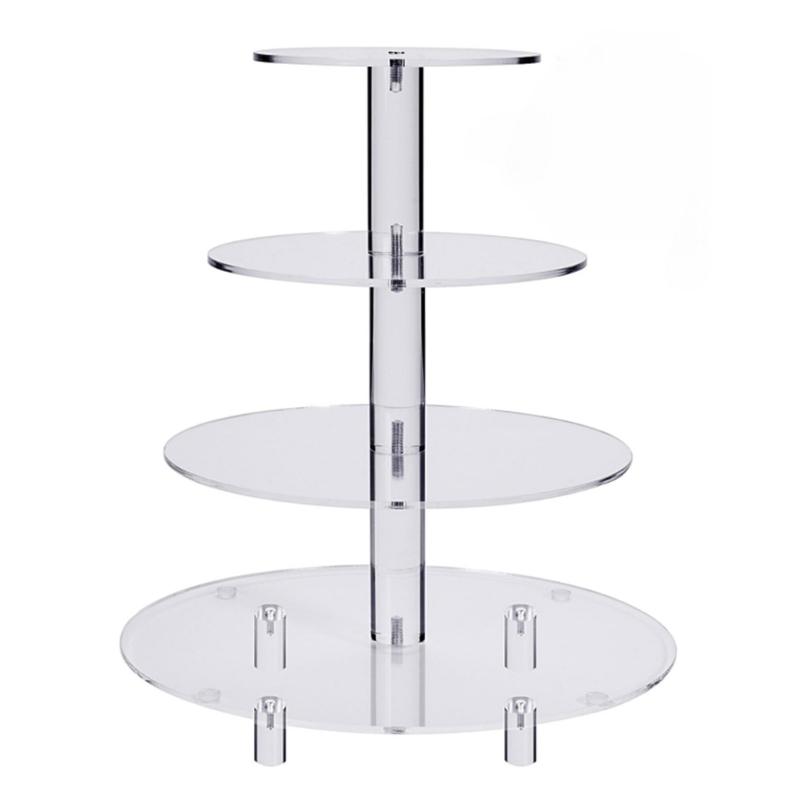Акриловая подставка для десертов и кексов, многоярусная полка-витрина, стойка для ювелирных изделий, подставка для десертов и кексов для фигурок