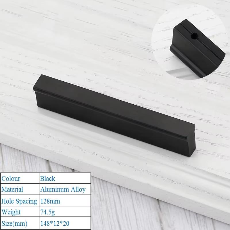 Modern Minimalist Kitchen Cabinet Handle American Style Lengthen T Shape Handle Shoe Wardrobe Drawer Pull Furniture Door Handle