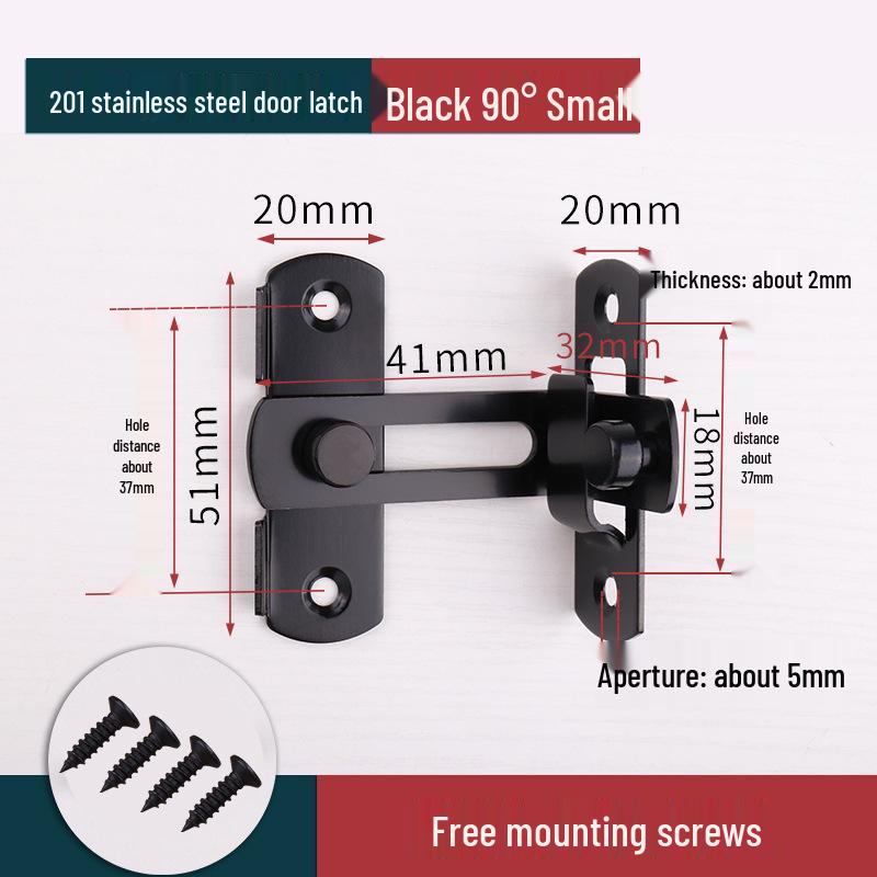 Old-Fashioned No-Drill Sliding Door Latch & Anti-Theft Bolt