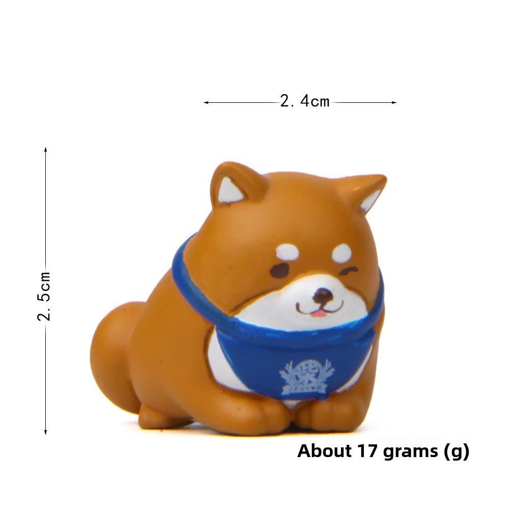 

Cartoon Shiba Inu Resin Figurine With Garden Theme For Office Decor And Collectors Gift Sitting Blinking