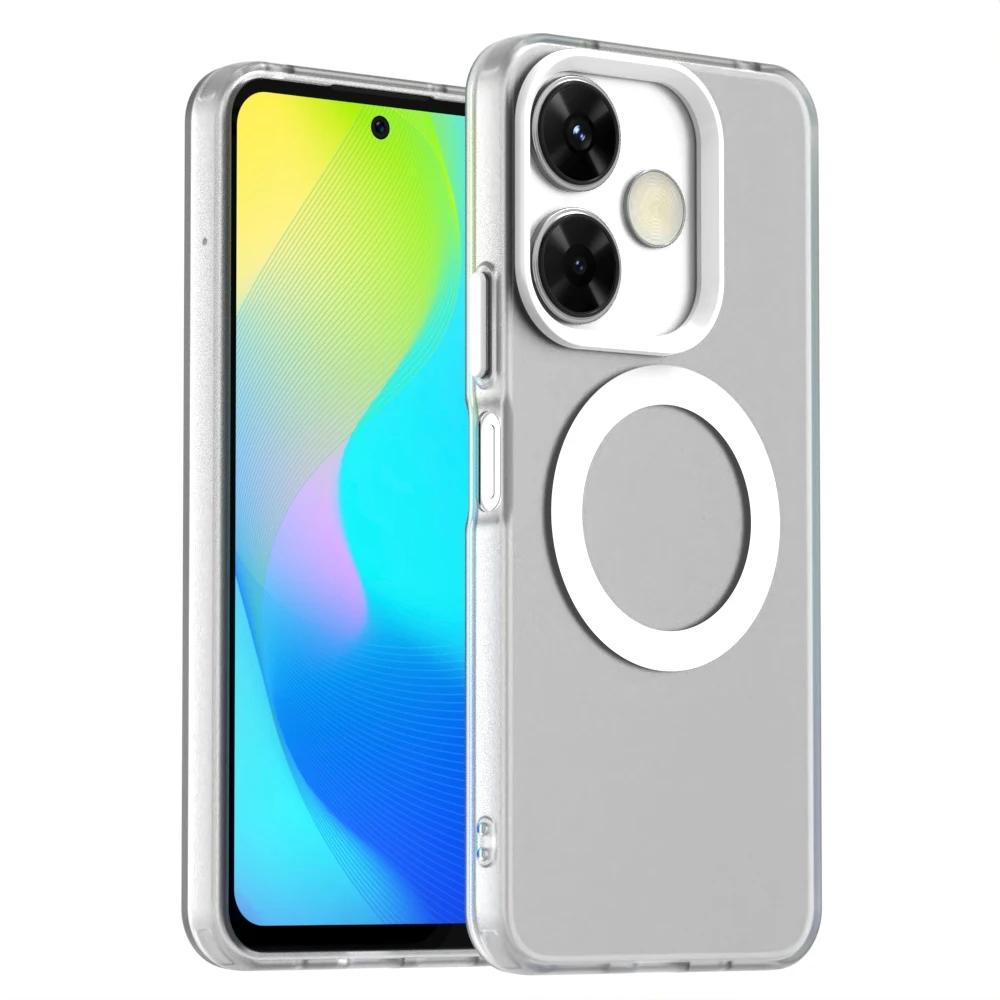 Matte Süßigkeit Magnetische Kabellose Lade Hülle Transparent für Xiaomi 14T Pro Für Magsafe Hülle für Redmi 14C 14R 13 Poco X6 pro 5G