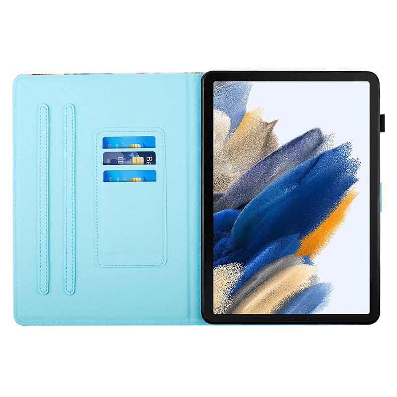 

For Samsung Galaxy Tab A9+ Case Pattern Printing Stitching Leather Tablet Cover Cat