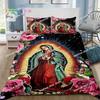 Virgin Mary Godress Blessing Bedding Set Single Twin Full Queen King Size Bed Set Adult Kid Bedroom Print Bedding Gift