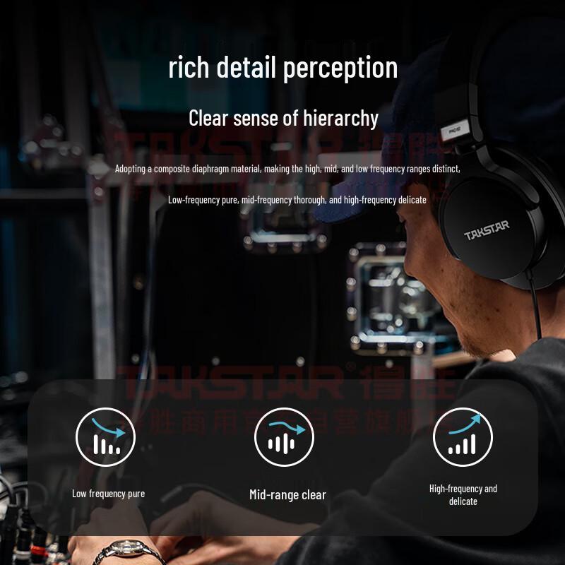 TAKSTAR PRO 82 Uzavřená drátová monitorovací sluchátka
