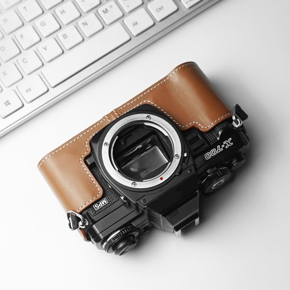 For Minolta X 700 Case Film Camera Protective Case X-700 Leather Camera Half Case Film Camera Genuine Leather Cowhide Bag