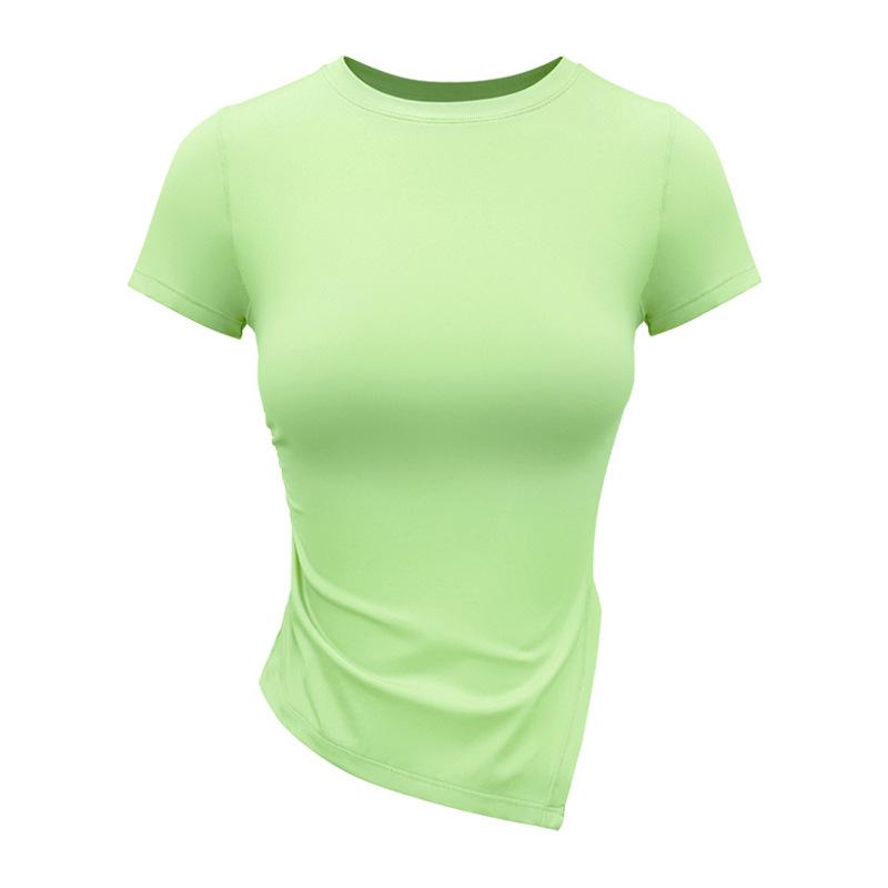 

Женская быстросохнущая плиссированная футболка для йоги для летнего фитнеса Extra Large