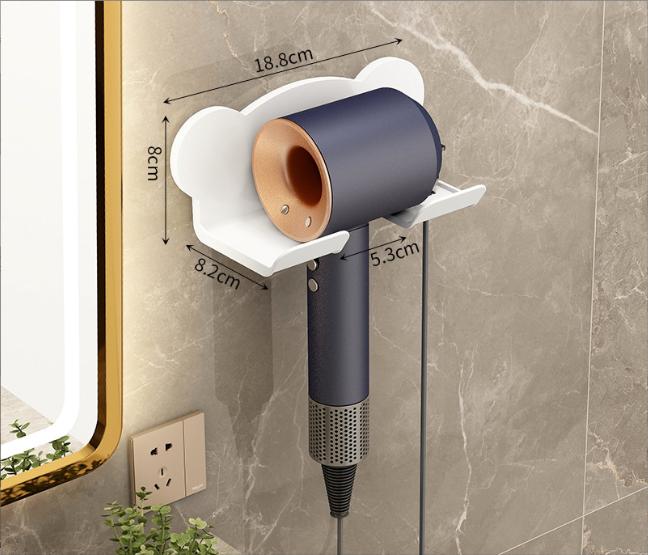 Bathroom Non Perforated Hair Dryer Stand Multifunctional Shelf