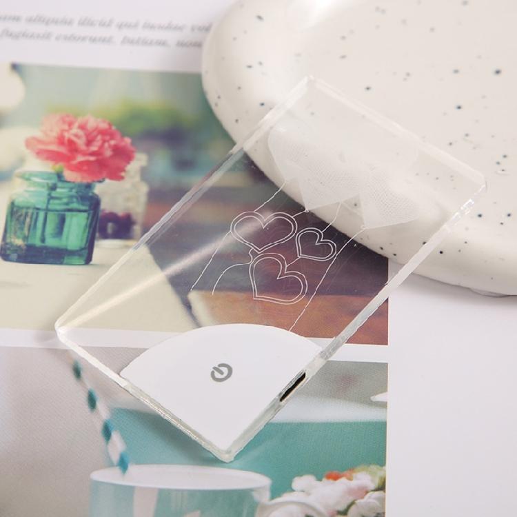 Pocket Sized LED Card Lamp Nameplate Light with Rainbow Effects for Business Professionals Transparent Name Tag Board