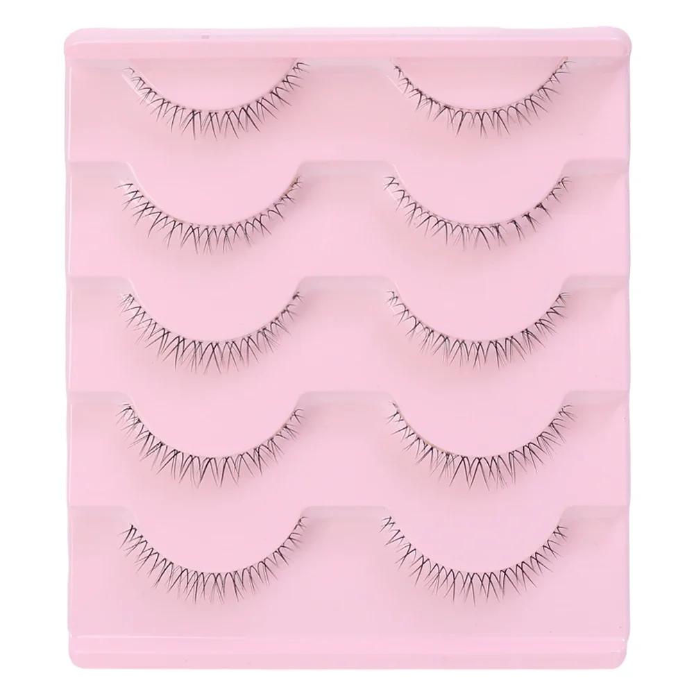 

5 пар нижних ресниц, набор натуральных манга под ресницами, мягкие нижние ресницы ручной работы, прозрачная полоса, нижние ресницы, инструменты для макияжа