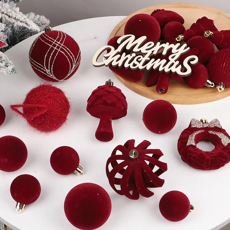 38 Stück/Karton Weihnachtskugel-Ornamente Hängende Blumen Schleife Band Weihnachtsbaum Sternspitzen Weihnachtsdekoration für Zuhause Neujahr 2026