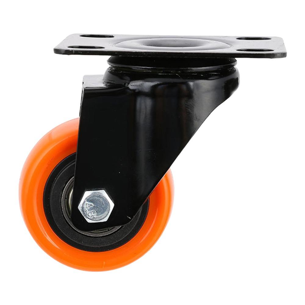 PVC Caster Wheels Swivel Castor Wheels Metal Mounting Plate Four Hole Plate Heavy Duty Casters Swivel Non-Marking Wheels