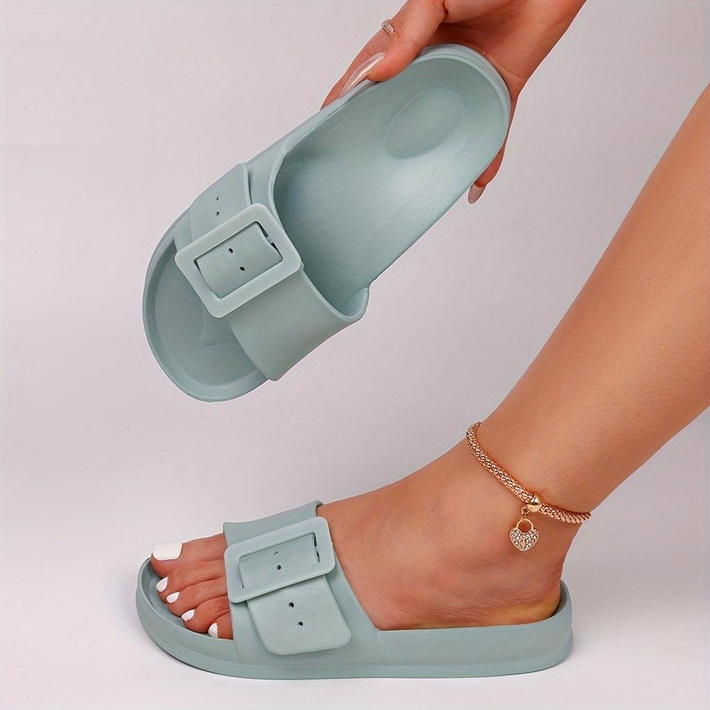 Women's Slippers Korean Version Fashionable Cool Slippers for Outdoor Wear, Casual Home Wear, One Line Dragging, Soft Soled Comfortable Sandals