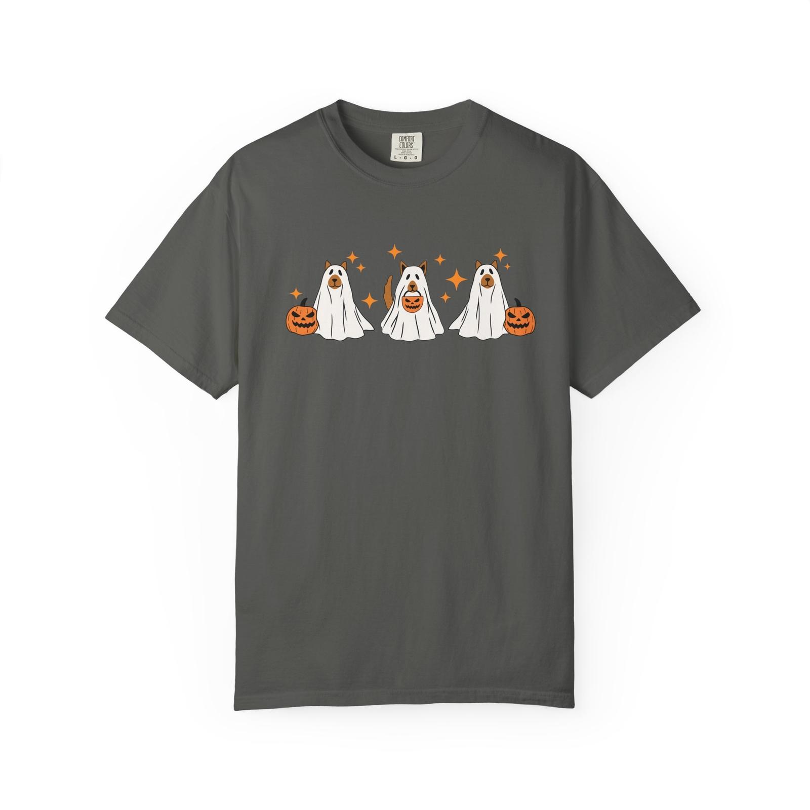 Halloween Ghost Dog Unisex Shirt Cute Spooky Season TShirt Trick or Treat Tee S разноцветный