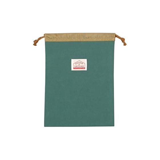 

[Ocean & Ground] Drawstring Drawstring Bag, Medium Gym Clothing Holder, Nylon, Kids, Children 1715919 (M, Emerald Green)