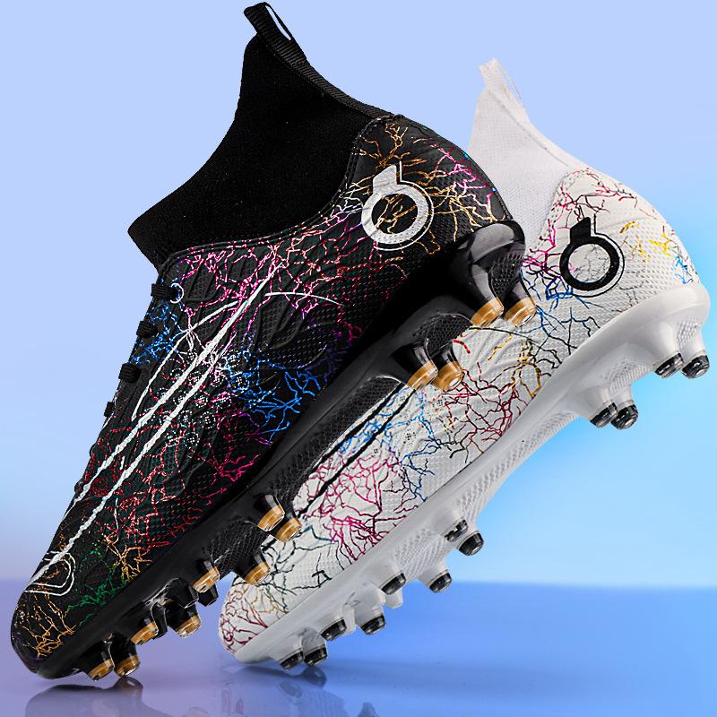 Large size new FGTF men's breathable high-top long and short nails football shoes grass training shoes football shoes