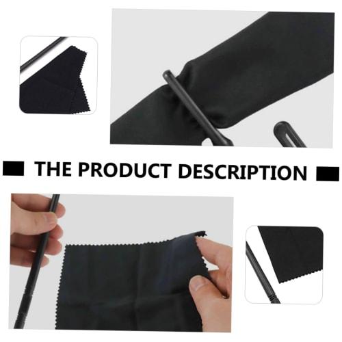 Yardwe 1 Set Long Whistle Cleaning Rod Piccolo Cleaning Rod and Cloth Kit