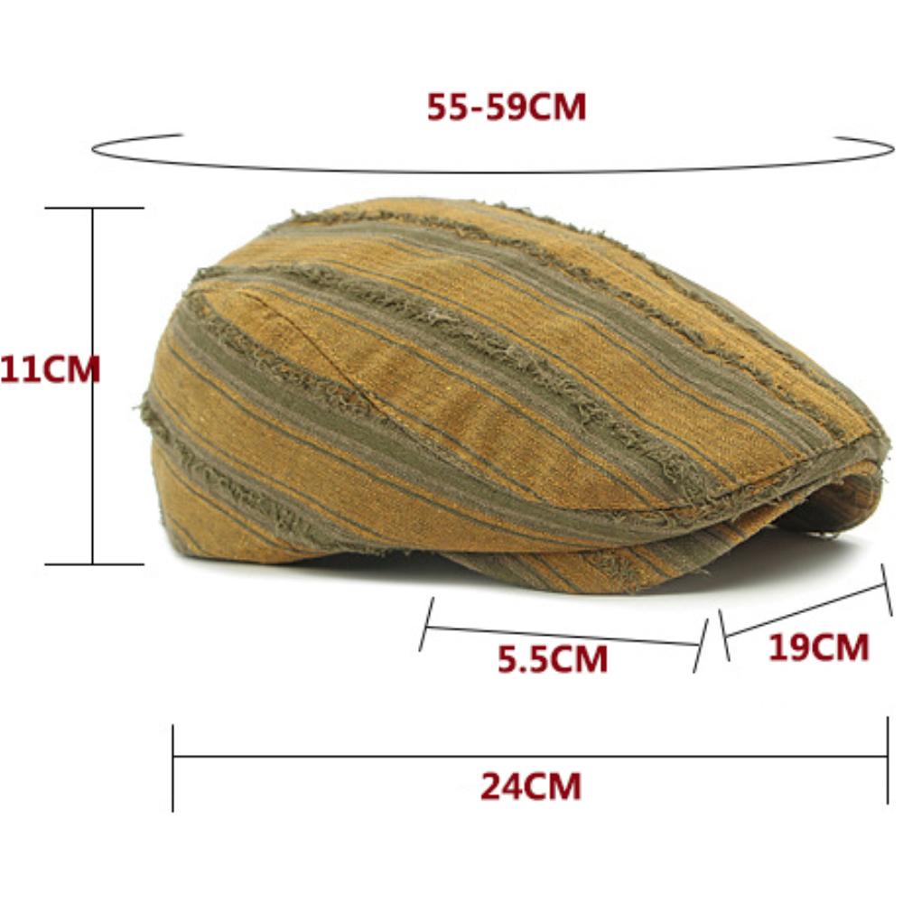 HT4785 Baskenmütze Herren Damen Frühling Sommer Sonnenhut Vintage Gestreift Künstler Maler Baskenmütze Männlich Weiblich Efeu Flache Kappe Herren Baskenmützen