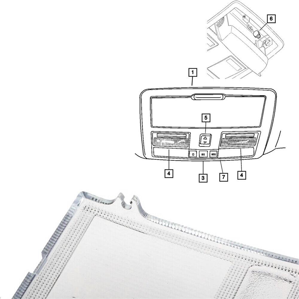 Interior L+R Clear Overhead Dome Light Cover For Jeep Dodge Chrysler Chall 05-20