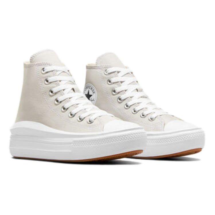 Converse Chuck Taylor All Star Move Platform High Beige White Women's Canvas Sneakers A07579C