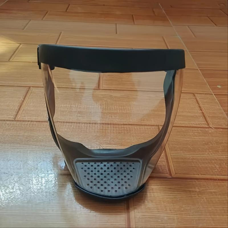 [Heat Resistant Full-Face Shield Mask] Adjustable Full-Face Protective Shield-Durable Plastic Safety Mask with Transparent Visor,Heat&Impact Resistant