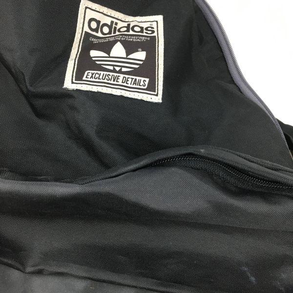 adidas Trefoil Backpack Black Nylon Material Separated Interior Design(USED)