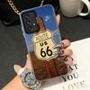 America Route 66 Soft Phone Case for Samsung A17 A16 A15 A14 A13 A57 A56 A55 A54 A53 A37 A36 A35 A34 A33 A26 A25 A24 A23 A52