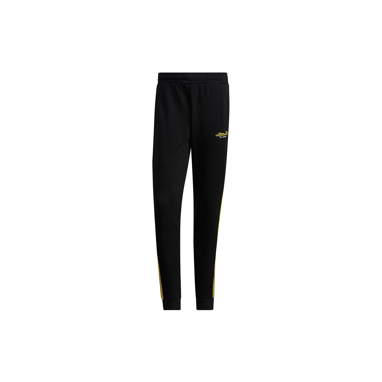 adidas neo M Fav Knt Tp 1 Casual Sports Bundle Feet Long Pants Black Men s GP5674 S