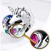 Charms Unicorn Mom Heart 925 Bead Colorful Zircons Unicorn
