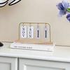 Wooden Desktop Flip Calendar Vintage Turn Page Design Standing Calendar Date Display DIY Wooden Calendar Desktop Display