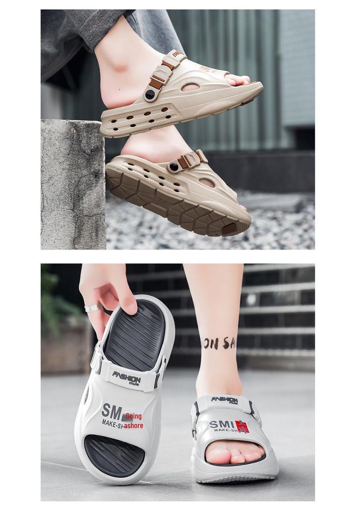 Men's Large Size Open-Toe Beach Sandals - Teen Squishy Feel Summer Slippers