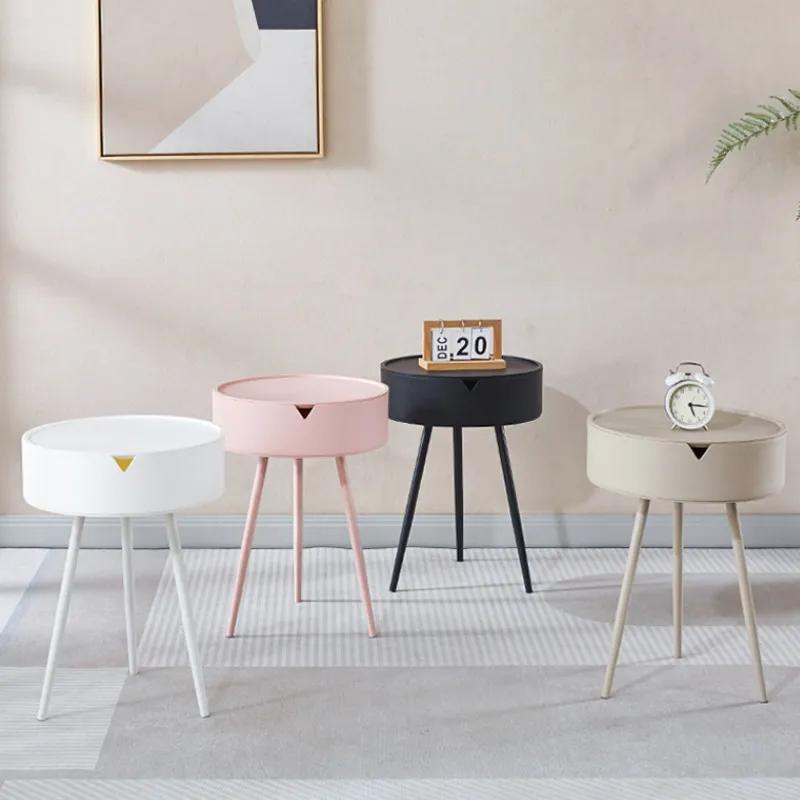 Bedside Table Personalized Creative Fashionable Small Coffee Table Cute Artistic Living Room Bedroom Plastic Thickened Bedside Table YLE225