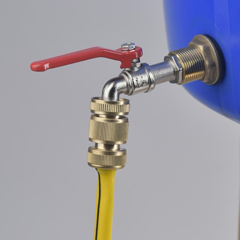 1/2" 3/4" Messing-Wassertank-Anschlusssatz, mit Legierungshahn, Dichtung, Kupferrohr, Fischtank-Kupplung, Gartenbewässerungsschlauch-Adapter
