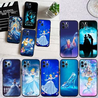 CJ36 Disney Cinderella Soft Shell Phone Case for iPhone 16 15 14 13 12 Pro Max Plus Mini