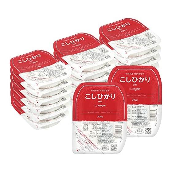 by Amazon Packed rice Koshihikari from Niigata Prefecture 200g x 20 pieces (white rice) Specially cultivated rice