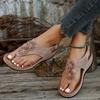 Fashion Flowers Decor Summer Womens Wedge Sandals Casual Clip Toe Platform Sandles Woman Comfortable Non Slip Rome Shoes Plus Size 43