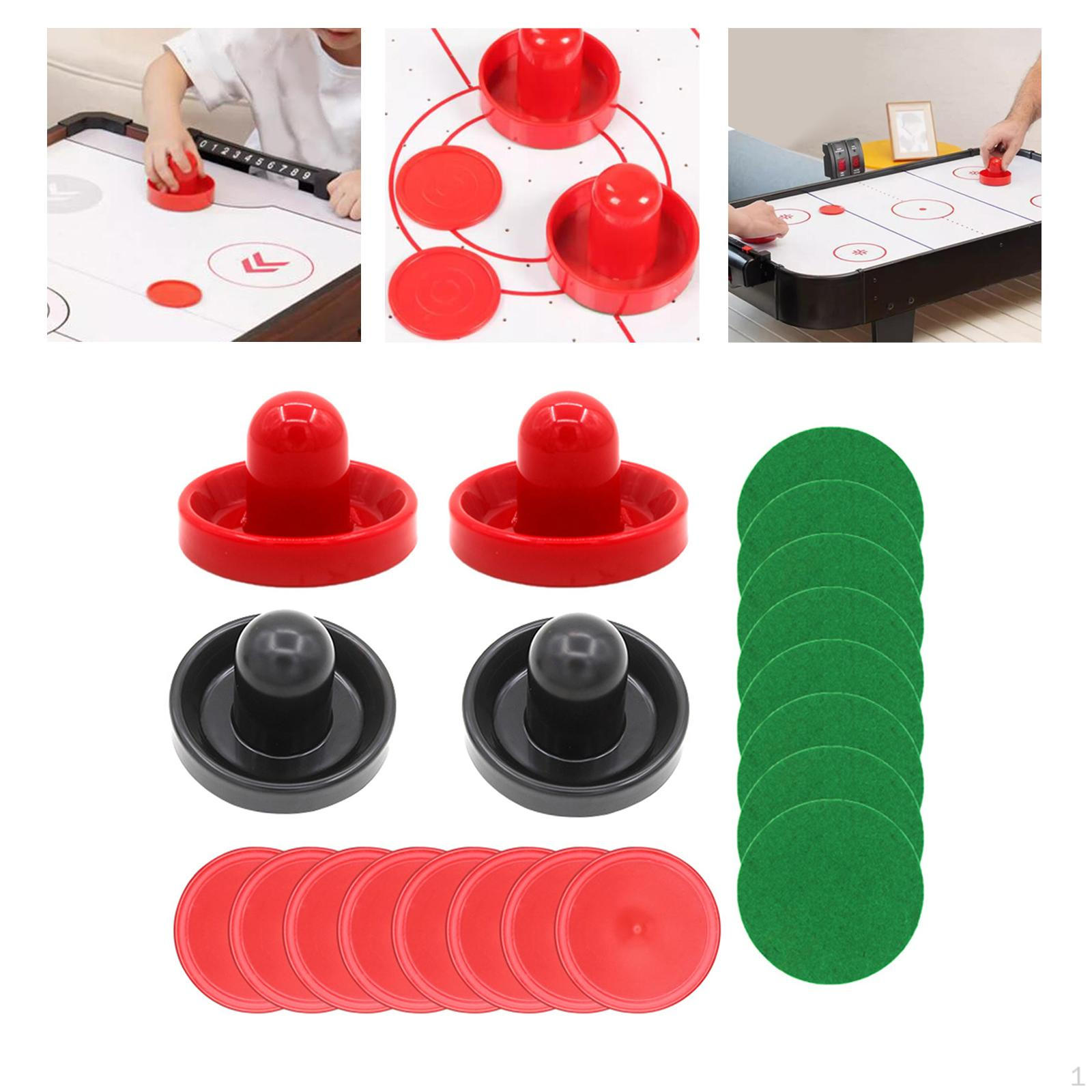 

1 комплект мини-толкателей и шайб для аэрохоккея, ручки для ворот, 96 мм, замена фетра для Style C