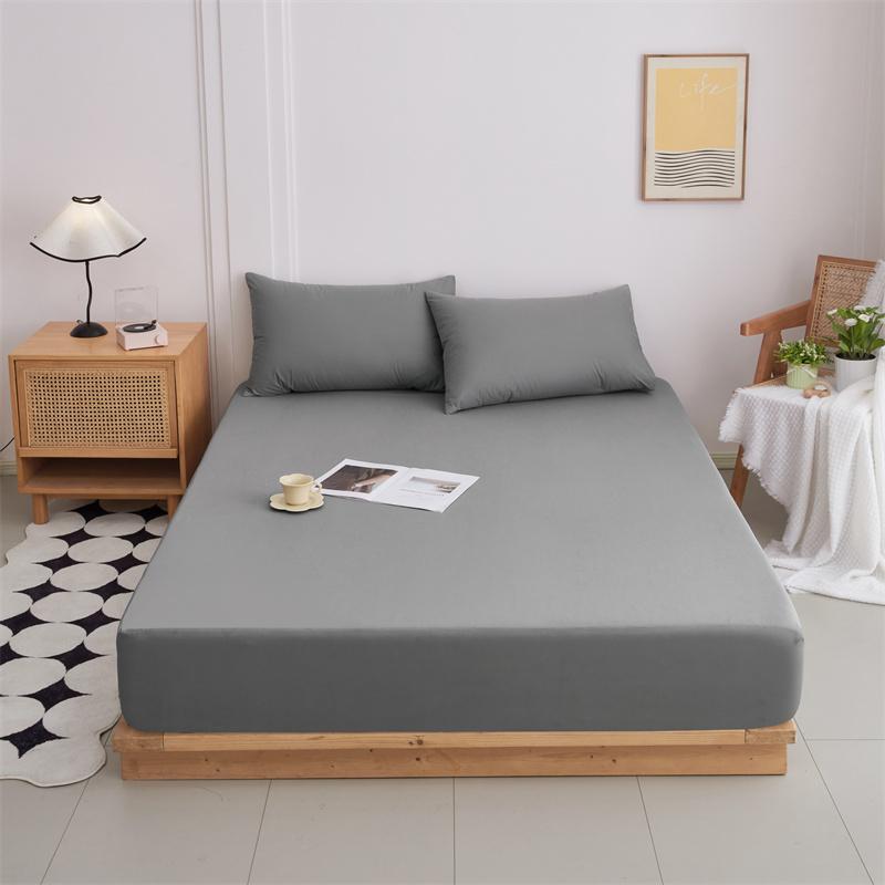 

King Size Cooling Waterproof Mattress Protector Pad Cover, Breathable Fitted Sheet Style Noiseless,Vinyl,PVC Free,Home, Bedroom, Hotel 70x190x20cm серый