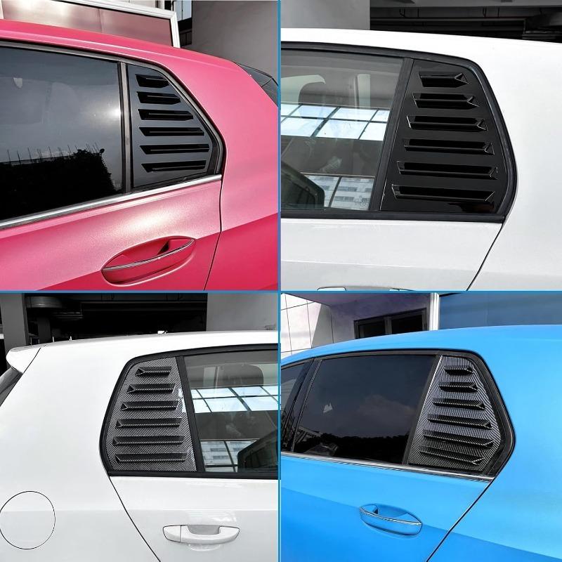 For VW Golf MK7 MK7.5 2013- Rear Window Louver Shutter Cover Side Vent Trim Windshield Decoration Cover Car Accessories